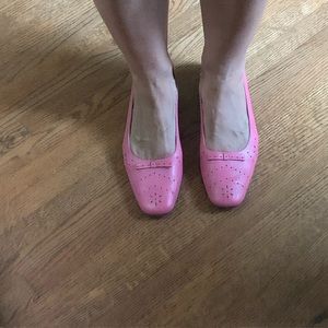 Talbots Pink Bow Leather Flats, 9M